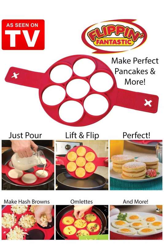 Silicone Pancake Or Omelette Maker 7 Ring
