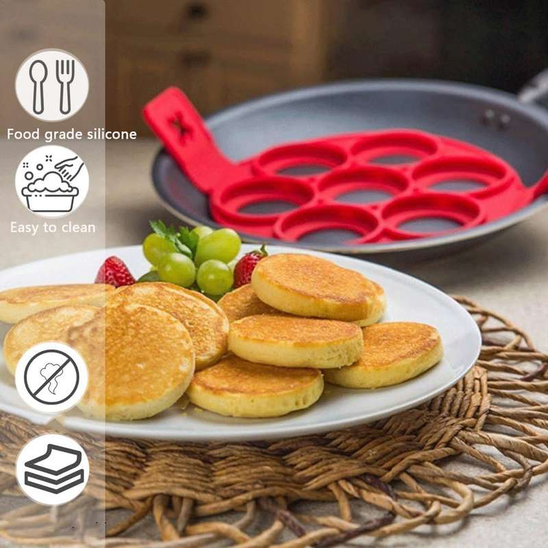Silicone Pancake Or Omelette Maker 7 Ring