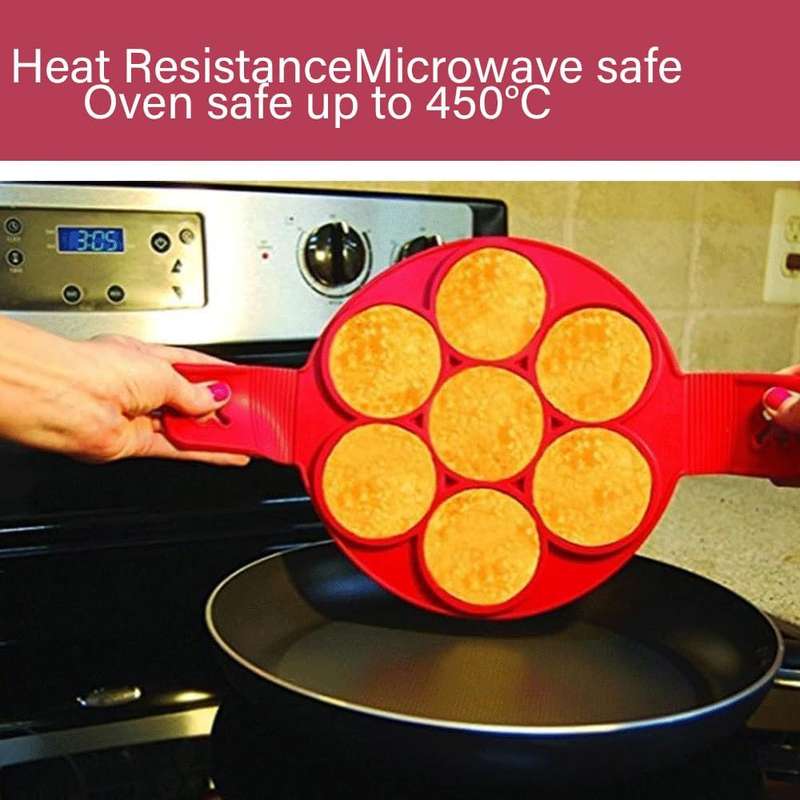Silicone Pancake Or Omelette Maker 7 Ring