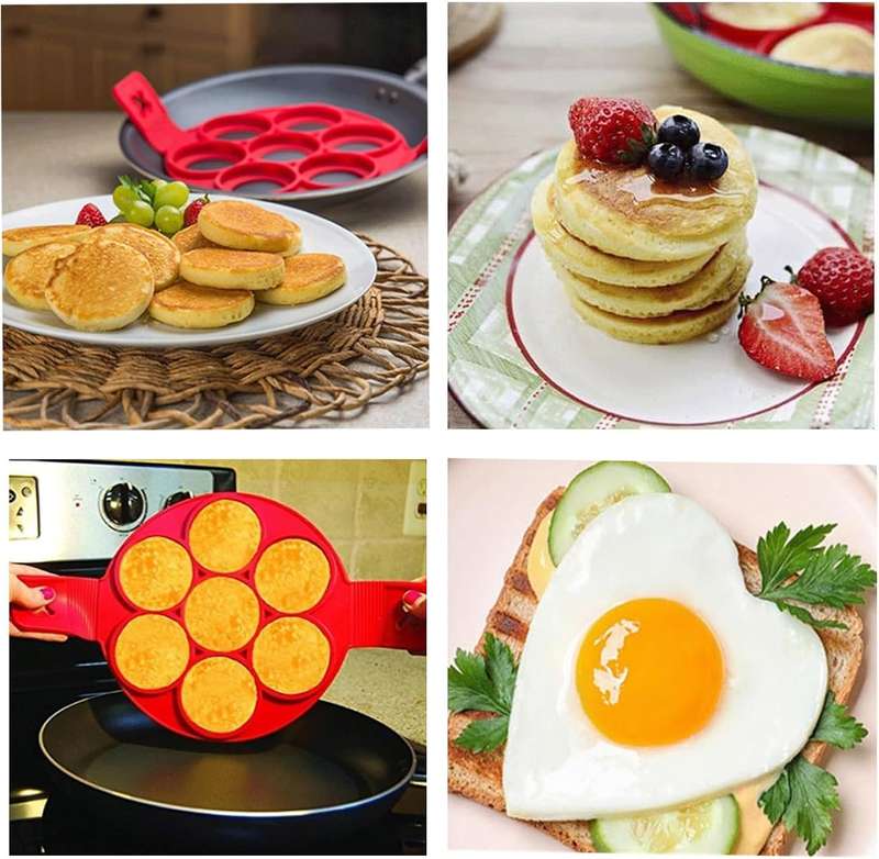 Silicone Pancake Or Omelette Maker 7 Ring