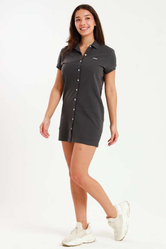 Urban Golfer Short Sleeve Button Down Shirt Dress