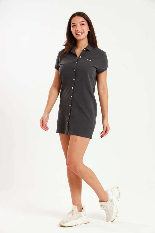 Urban Golfer Short Sleeve Button Down Shirt Dress