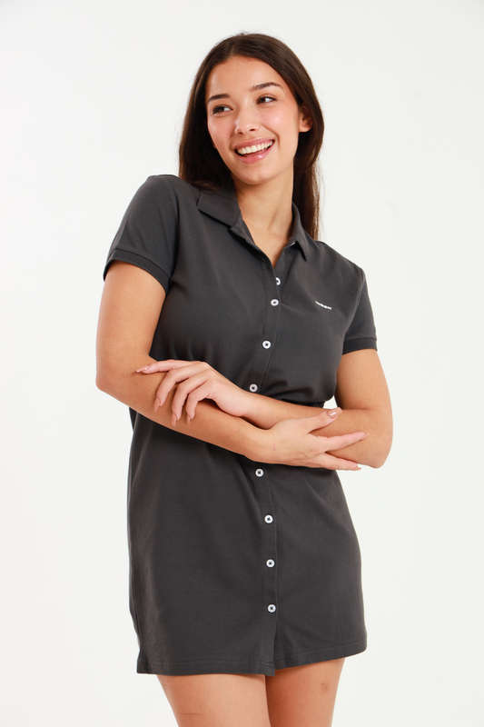 Urban Golfer Short Sleeve Button Down Shirt Dress