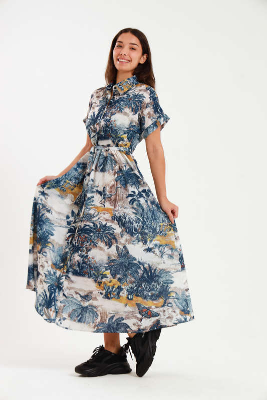 Victoria Flare Summer Short Sleeve Maxi Dress With Pockets