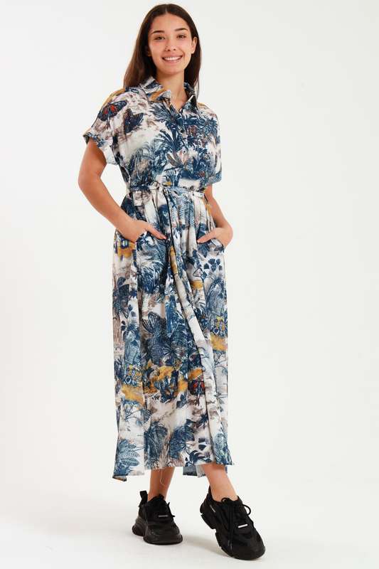 Victoria Flare Summer Short Sleeve Maxi Dress With Pockets