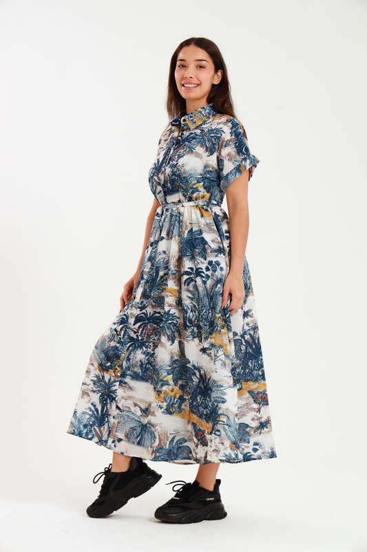Victoria Flare Summer Short Sleeve Maxi Dress With Pockets