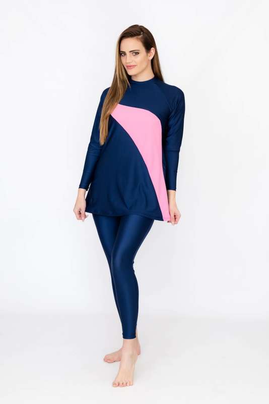 Senza® Ladies Maya Full Body Modest High Neck Burkini Swimsuit With With Cap
