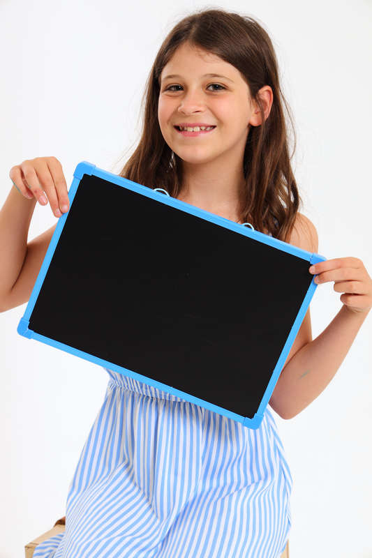 2-in-1 Magnetic White and Black Board 350mm X 250mm 