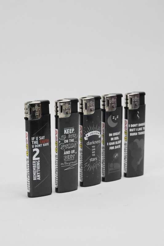5 Pcs Electronic Refillable  Butane Gas Lighter