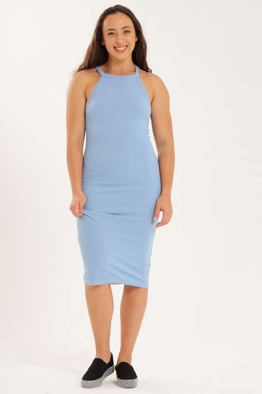 Alaina Ladies Midi Length Bodycon Dress