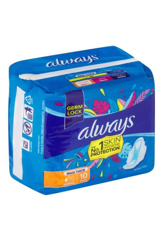 Always Maxi Thick Sanitary Pads Normal 10 Pads