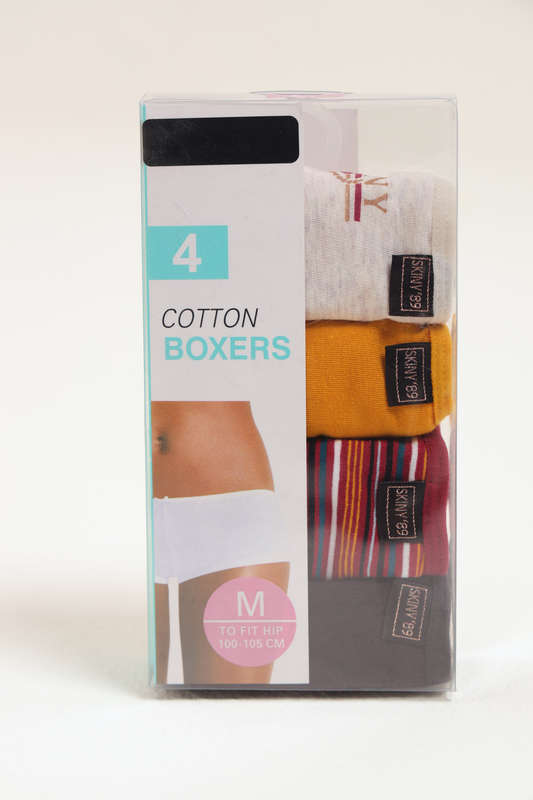 Branded 4 Pack Cotton Stretch Boxers Panties Assorted Pack