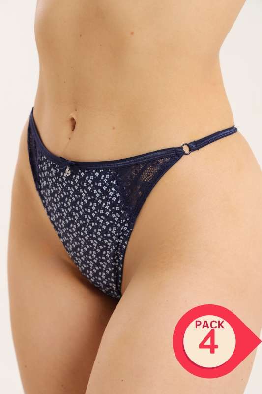 Branded 3 Pack Cotton Stretch G String Panties Assorted Pack