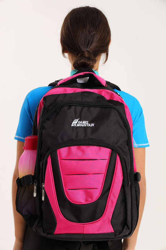Camel Mountain Laptop Backpack School Bag with Multiple Compartments &amp; Free Water Bottle