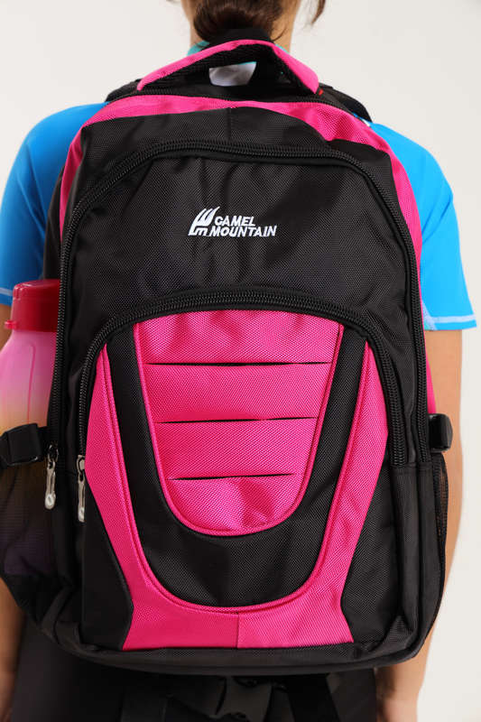 Camel Mountain Laptop Backpack School Bag with Multiple Compartments &amp; Free Water Bottle