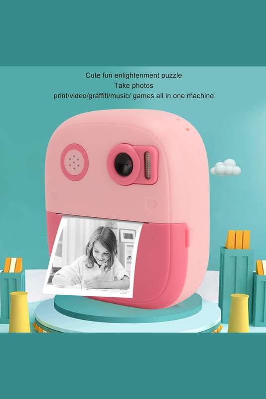 Childrens Digital Dual Lens Instant Camera with Print Paper