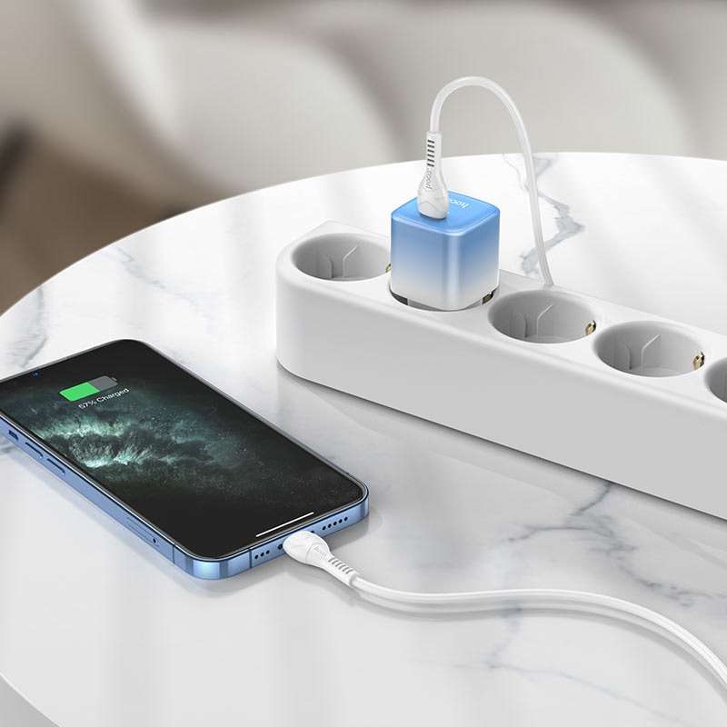 HOCO C101A Wall Charger Set  With Cable Type C to iPhone