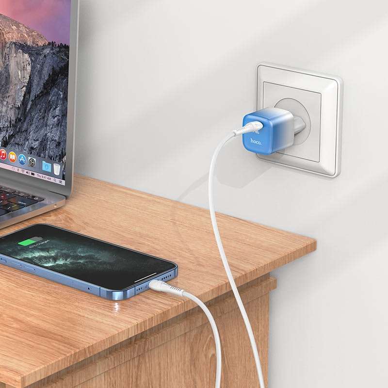 HOCO C101A Wall Charger Set  With Cable Type C to iPhone
