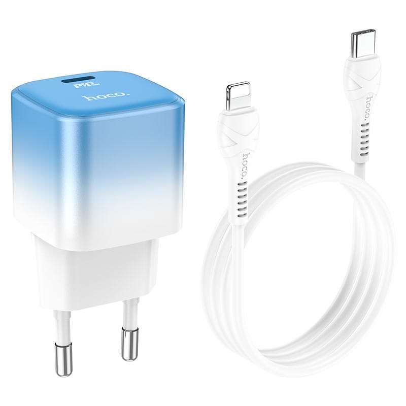 HOCO C101A Wall Charger Set  With Cable Type C to iPhone