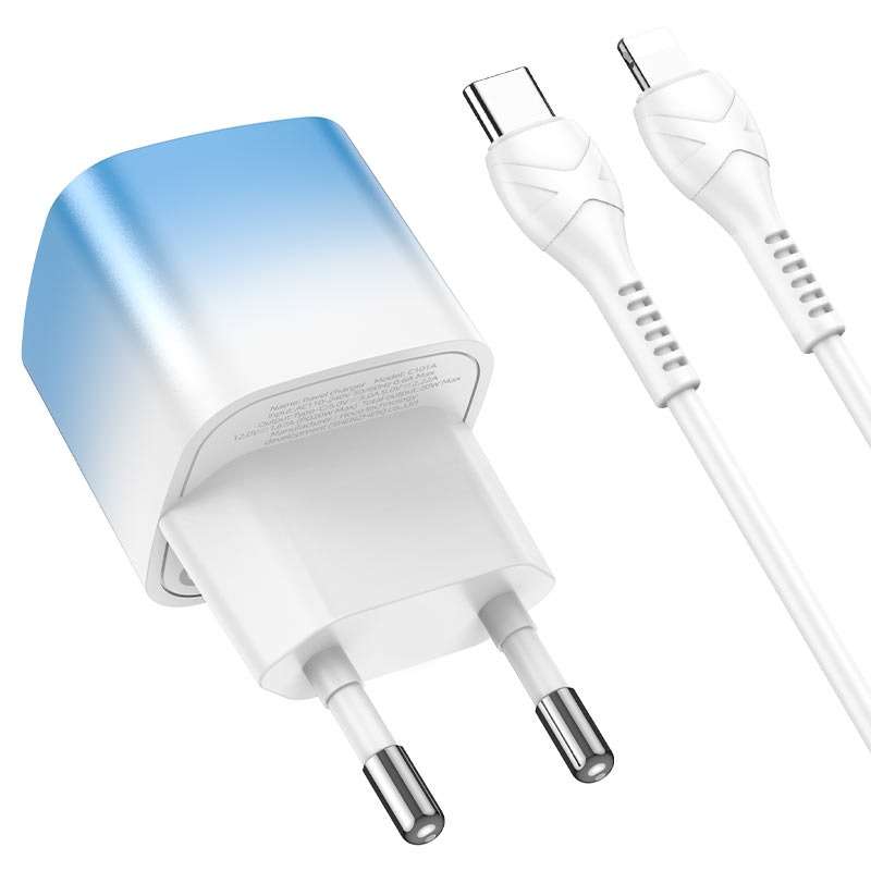 HOCO C101A Wall Charger Set  With Cable Type C to iPhone