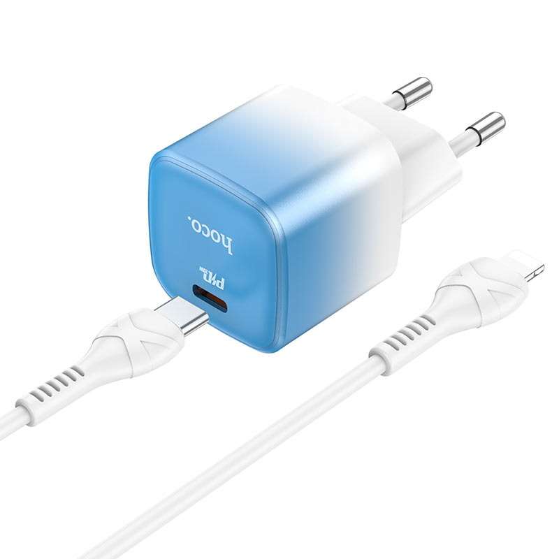 HOCO C101A Wall Charger Set  With Cable Type C to iPhone