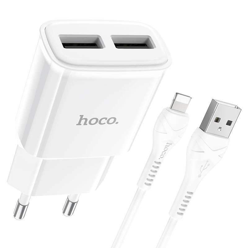 HOCO C88A Dual Port USB to iPhone Charger Set With Cable