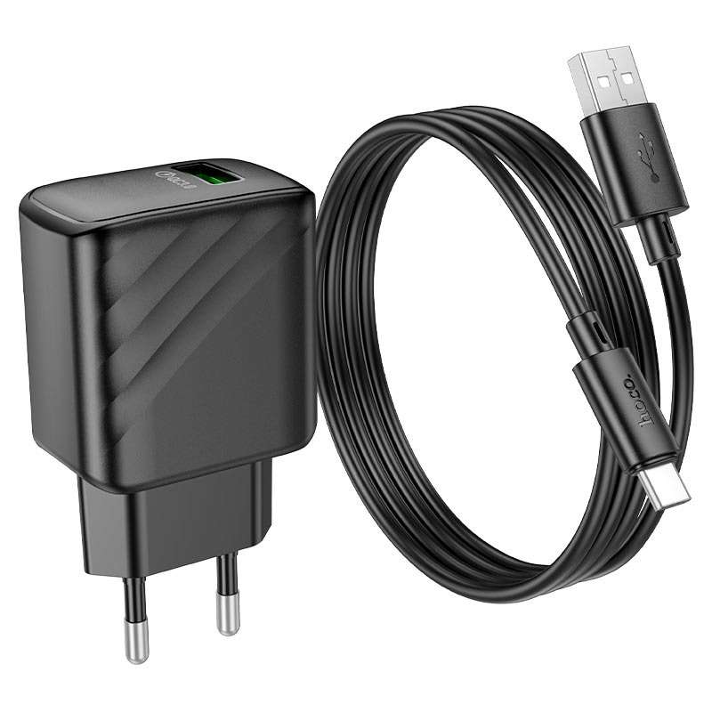 HOCO CS21A Wall Charger Set Rich QC3.0 EU Cable Set USB To Type-C