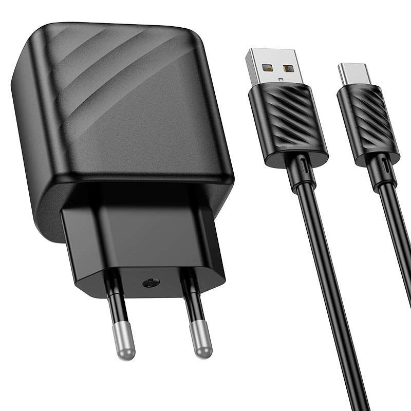HOCO CS21A Wall Charger Set Rich QC3.0 EU Cable Set USB To Type-C