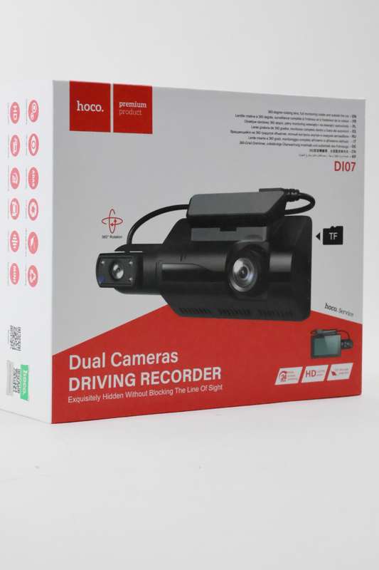 HOCO D107 Dual Camera Dashcam With 24hour Parking Monitor Features