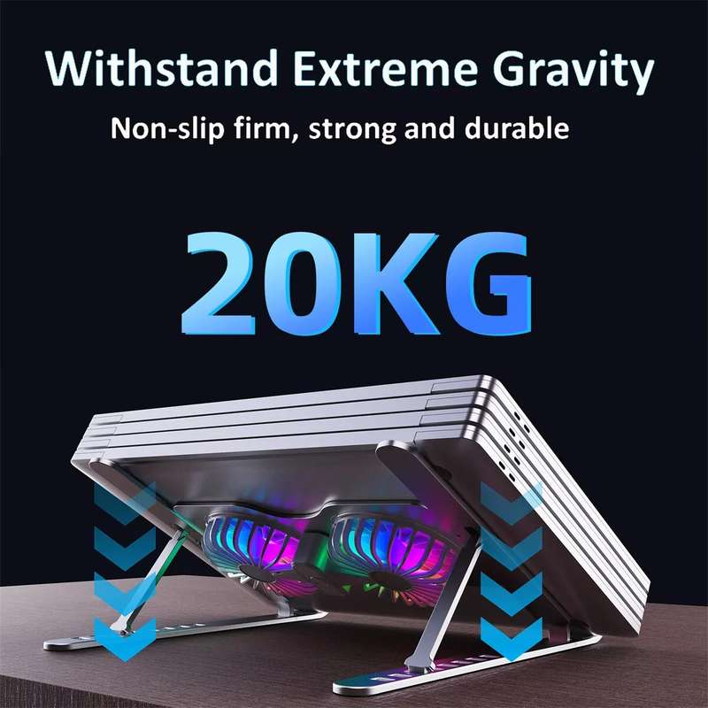 HOCO DH17 Adjustable Desktop Stand Riser With Cooling Fan For iPad Tablet Macbook Laptop