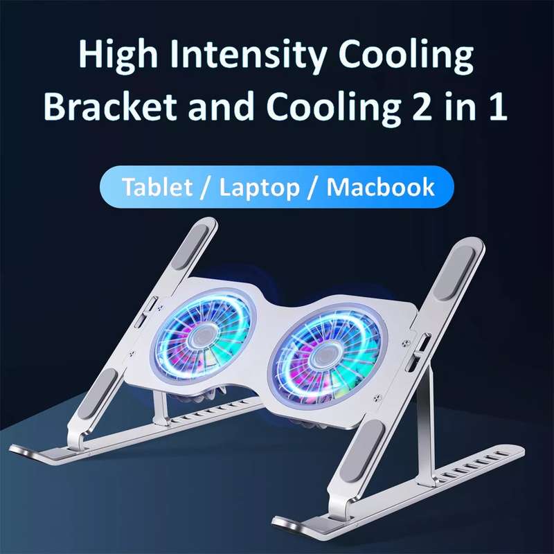 HOCO DH17 Adjustable Desktop Stand Riser With Cooling Fan For iPad Tablet Macbook Laptop