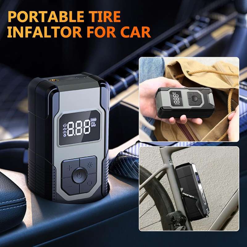 HOCO DPH04 Portable Smart Air Pump With 4 Attachments