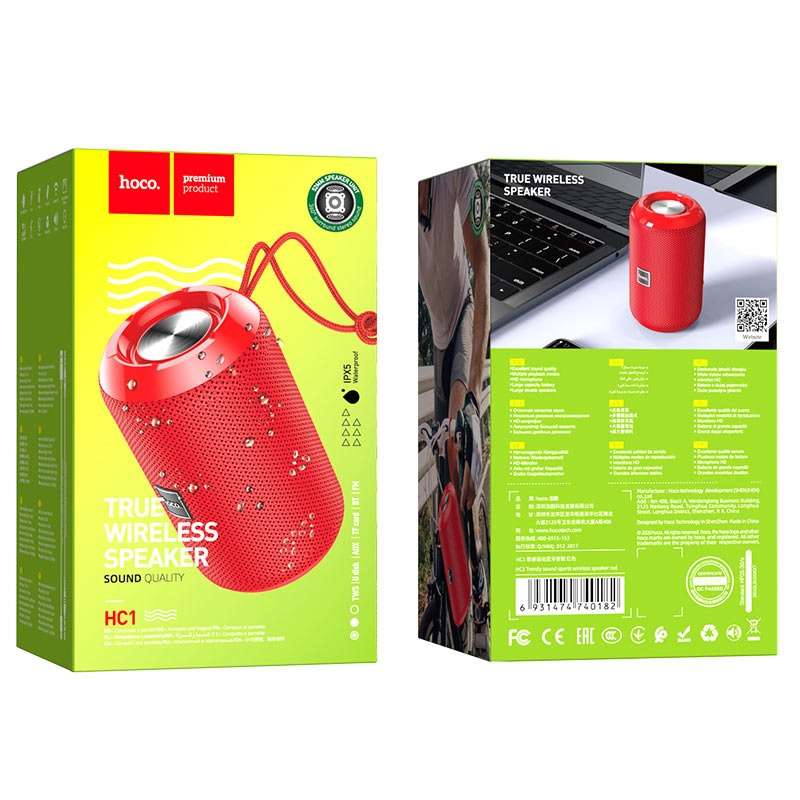 HOCO HC1 Wireless Speaker Trendy Sound Sports Portable Loudspeaker