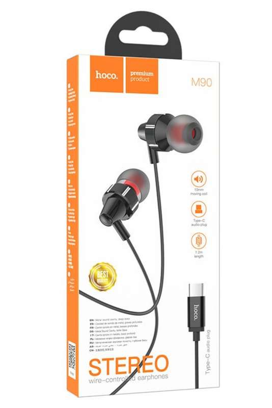 HOCO M90 Wired Earphones Type-C  Delight With Mic
