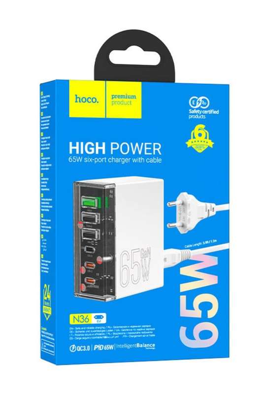 HOCO Multiple Port Charging Station N36 Fuerza PD65W + QC3.0
