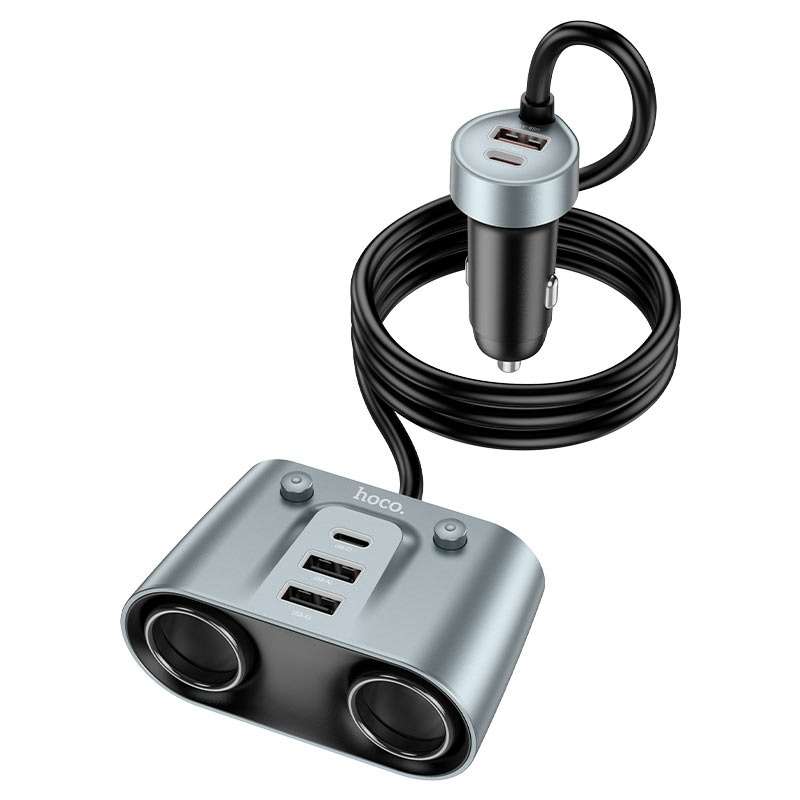 HOCO Z51 Cigarette Lighter Car Charger 7 Port Adapter 147W