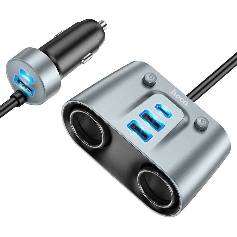 HOCO Z51 Cigarette Lighter Car Charger 7 Port Adapter 147W