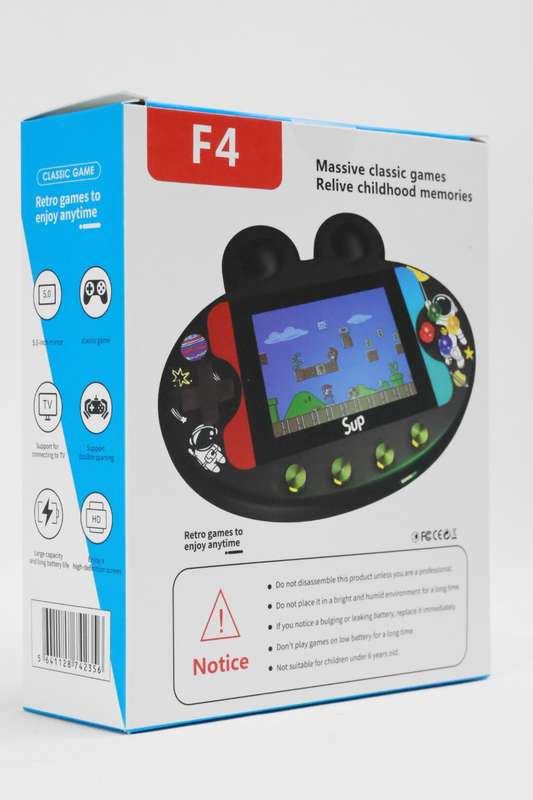 F4 Kids Hand Held Gaming Console With Classic Games