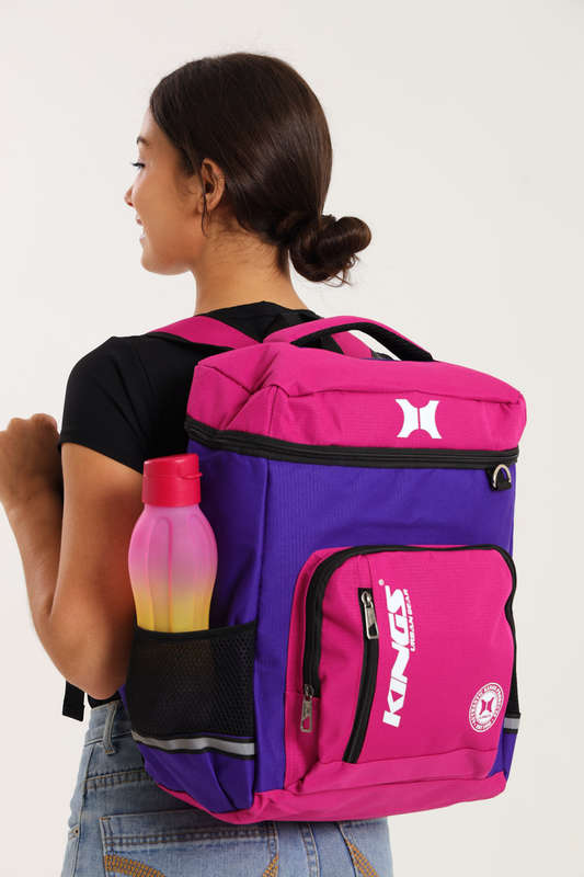 Kings Travel Backpack School Bag With Multiple Compartments With Free Water Bottle