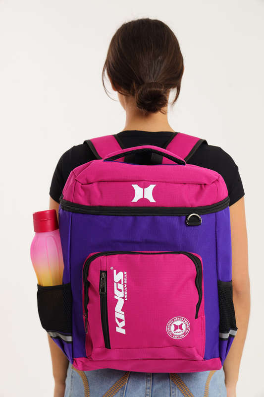 Kings Travel Backpack School Bag With Multiple Compartments With Free Water Bottle