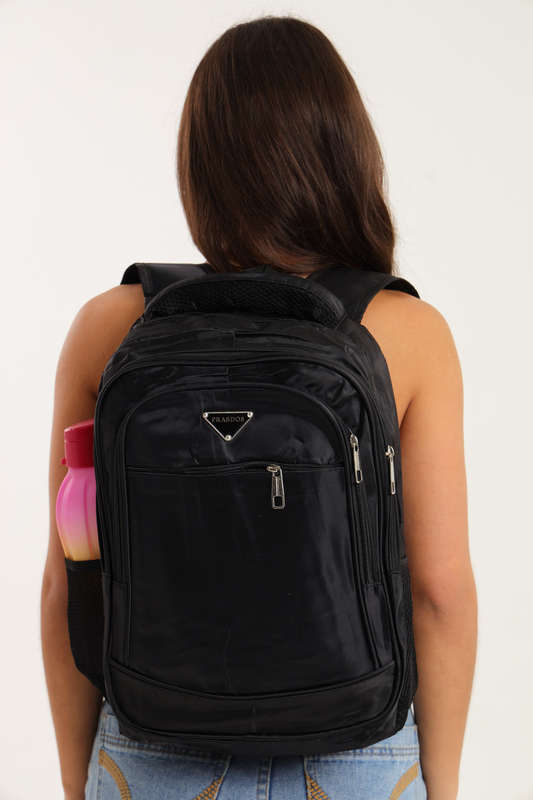 PRASDOS Kids Black School Bag With Multiple Compartments 400mm X 300mm