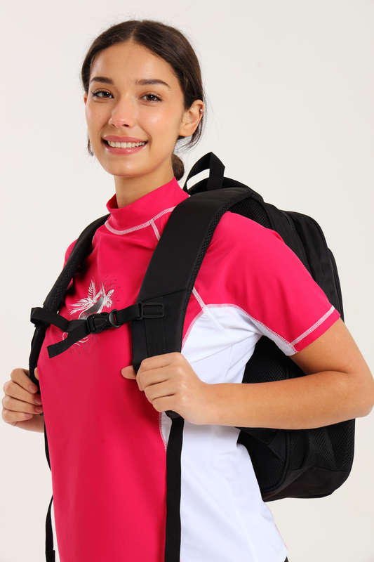 Powerland Black School Bag Backpack or Laptop Bag With Free Water Bottle 450mm X 350mm