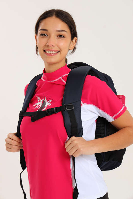 Powerland Navy School Backpack or Laptop Bag With Free Water Bottle 450mm X 350mm