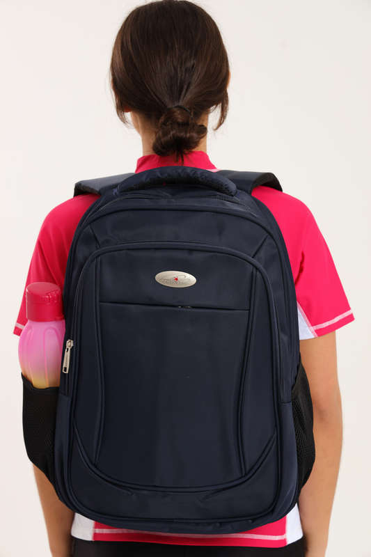 Powerland Navy School Backpack or Laptop Bag With Free Water Bottle 450mm X 350mm