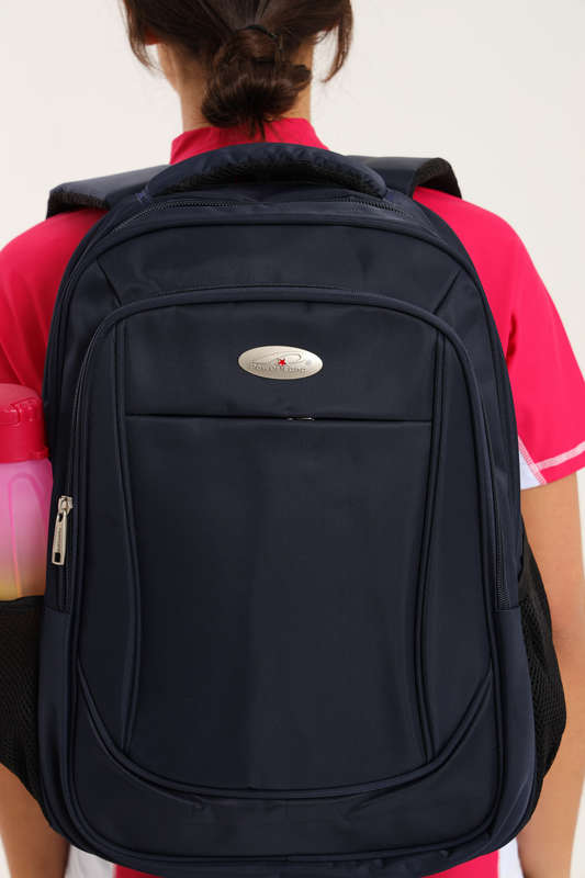 Powerland Navy School Backpack or Laptop Bag With Free Water Bottle 450mm X 350mm
