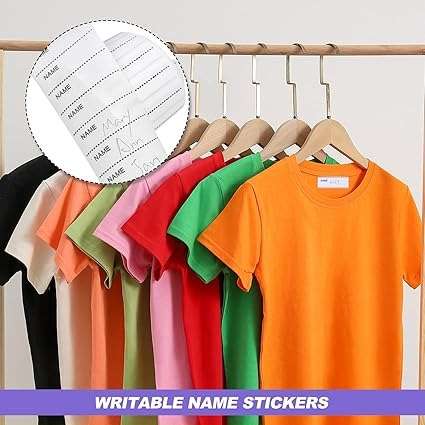 Senza® 3 Textile Markers With 100 Writable Iron-On Name Tags For Clothes