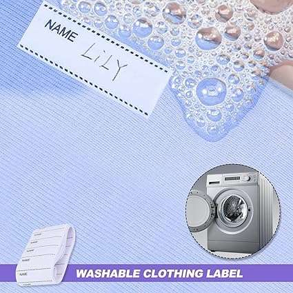 Senza® 3 Textile Markers With 100 Writable Iron-On Name Tags For Clothes
