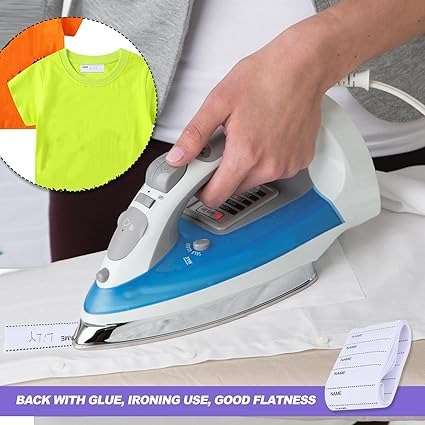 Senza® 3 Textile Markers With 100 Writable Iron-On Name Tags For Clothes