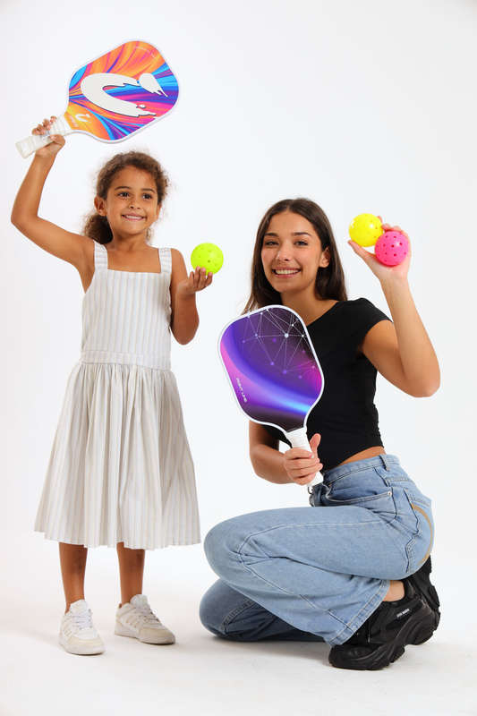 Senza® Icon Pickleball Paddle Bat Racket With 2 Free Pickleballs