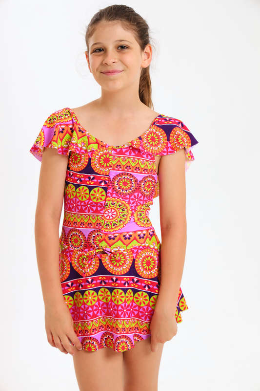 Senza Kids® Lydia One Piece Ruffle Girls Swimwear